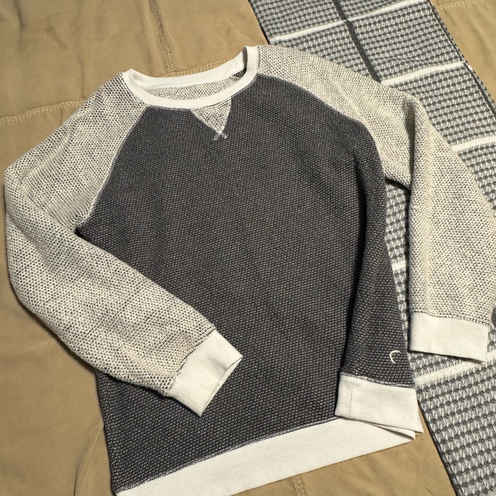 Zyia Gray and Cream Sweater